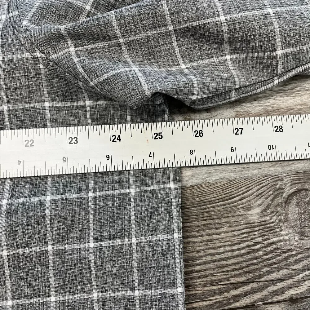 Orvis Shirt Print Tech Gray White Windowpane Mens XL Button Up Fishing Hiking - Picture 6 of 11